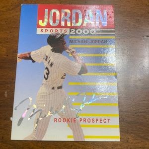 Jordan sports 2000 rookie prospect Michael Jordan switched to baseball